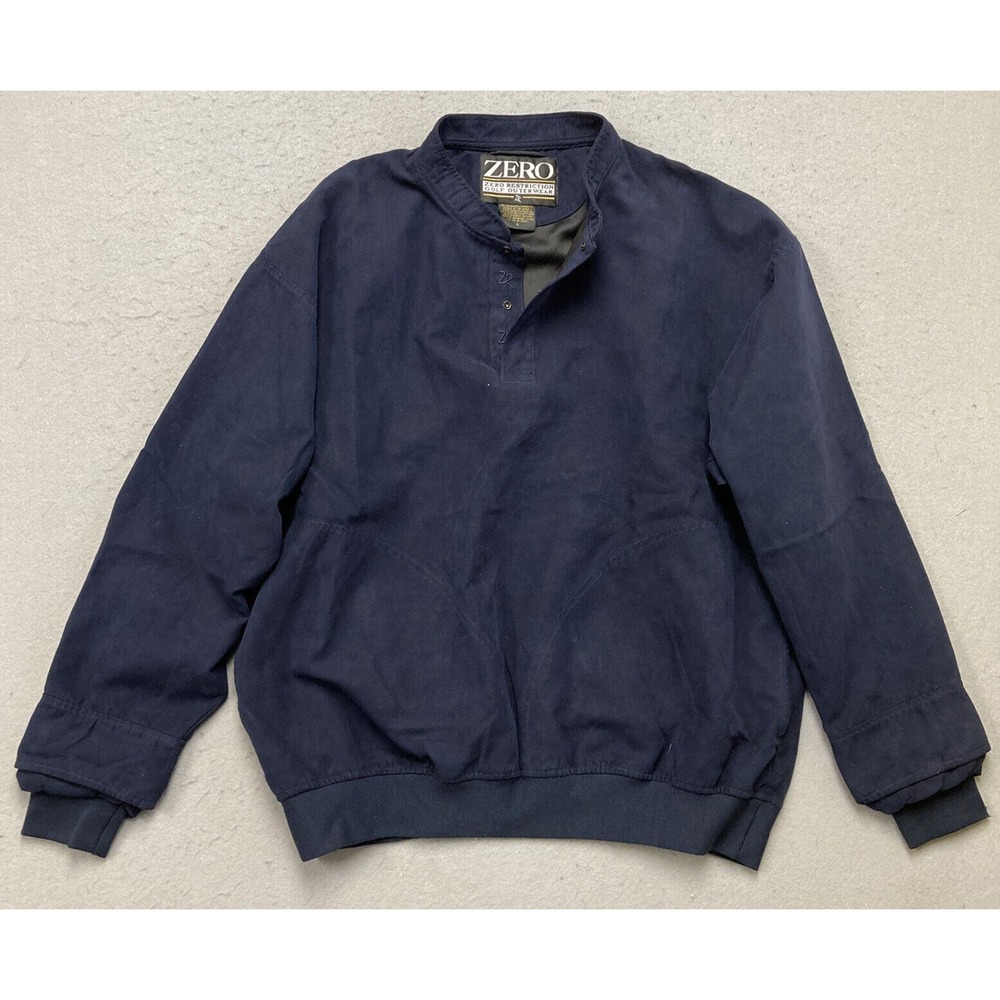 Zero Restriction Golf Outerwear Comfortsuede Wind Stopper Men's Size Large Blue